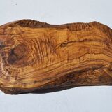 Plat brutaliste en bois d'olivier 1970