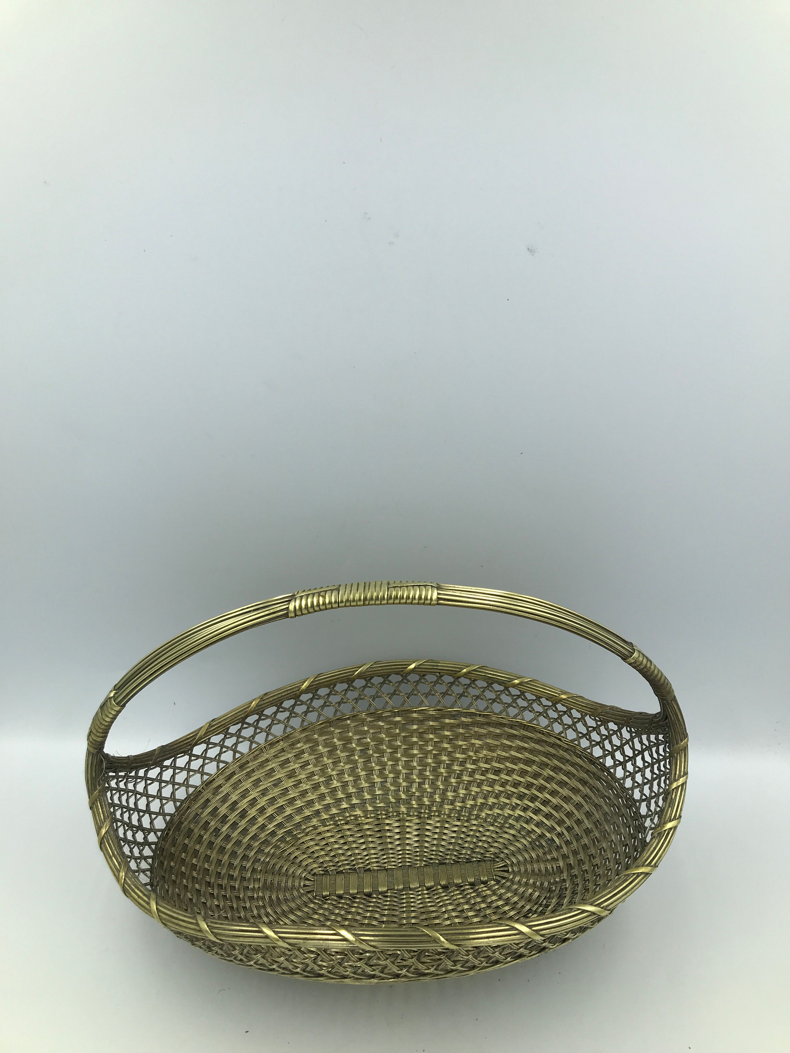 brass basket with handle year 60