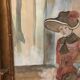 Large Framed Watercolor - An Elegant Woman - Signed 1900s