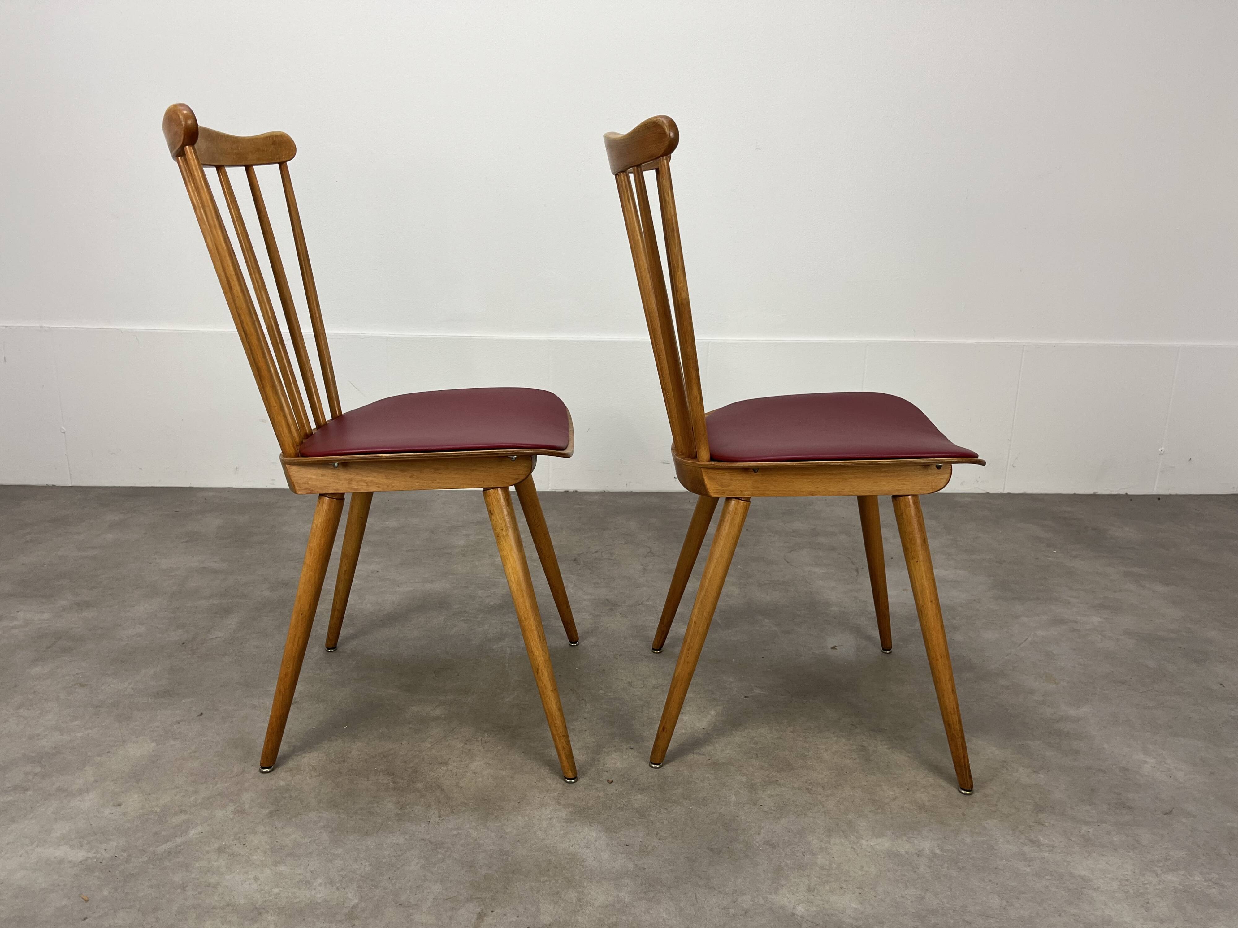 Pair of Baumann Menuet chairs from the 60s
