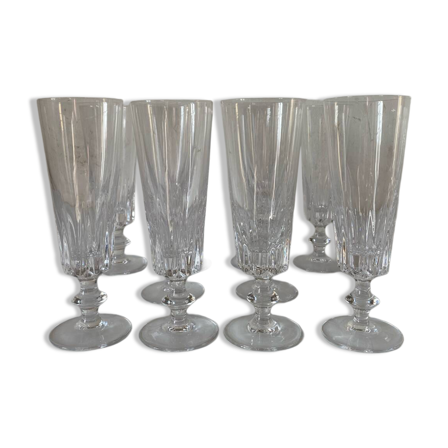10 Baccarat champagne flutes