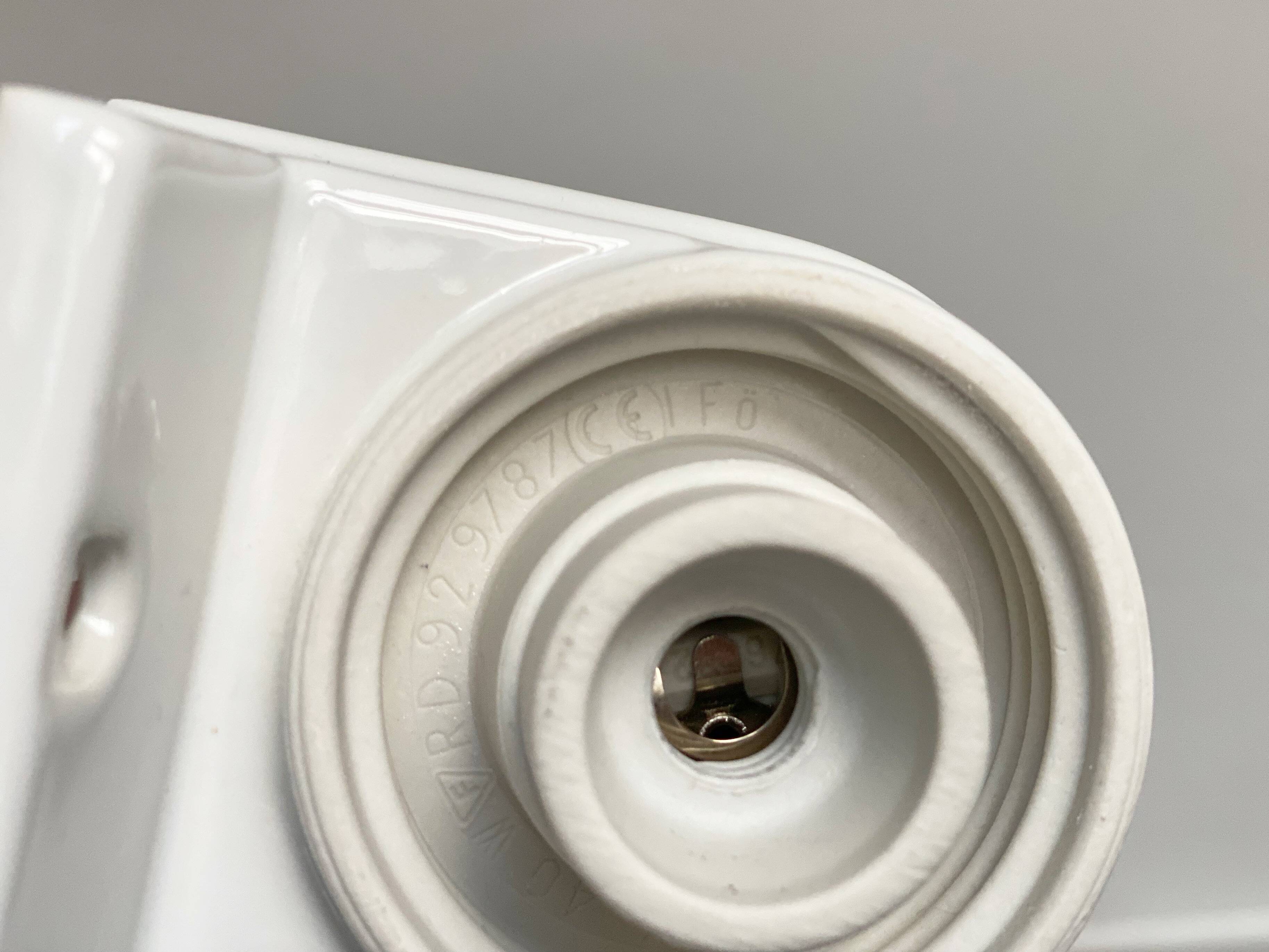 Vintage IFÖ 6060 - Bromölla IKEA ceramic & glass wall lamp, double light