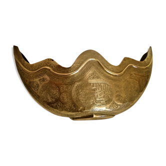 Old Kashkul in brass "Dervish Sebile" XIXth