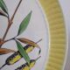 Large ceramic cake dish gien flower decoration jonc vintage 1960