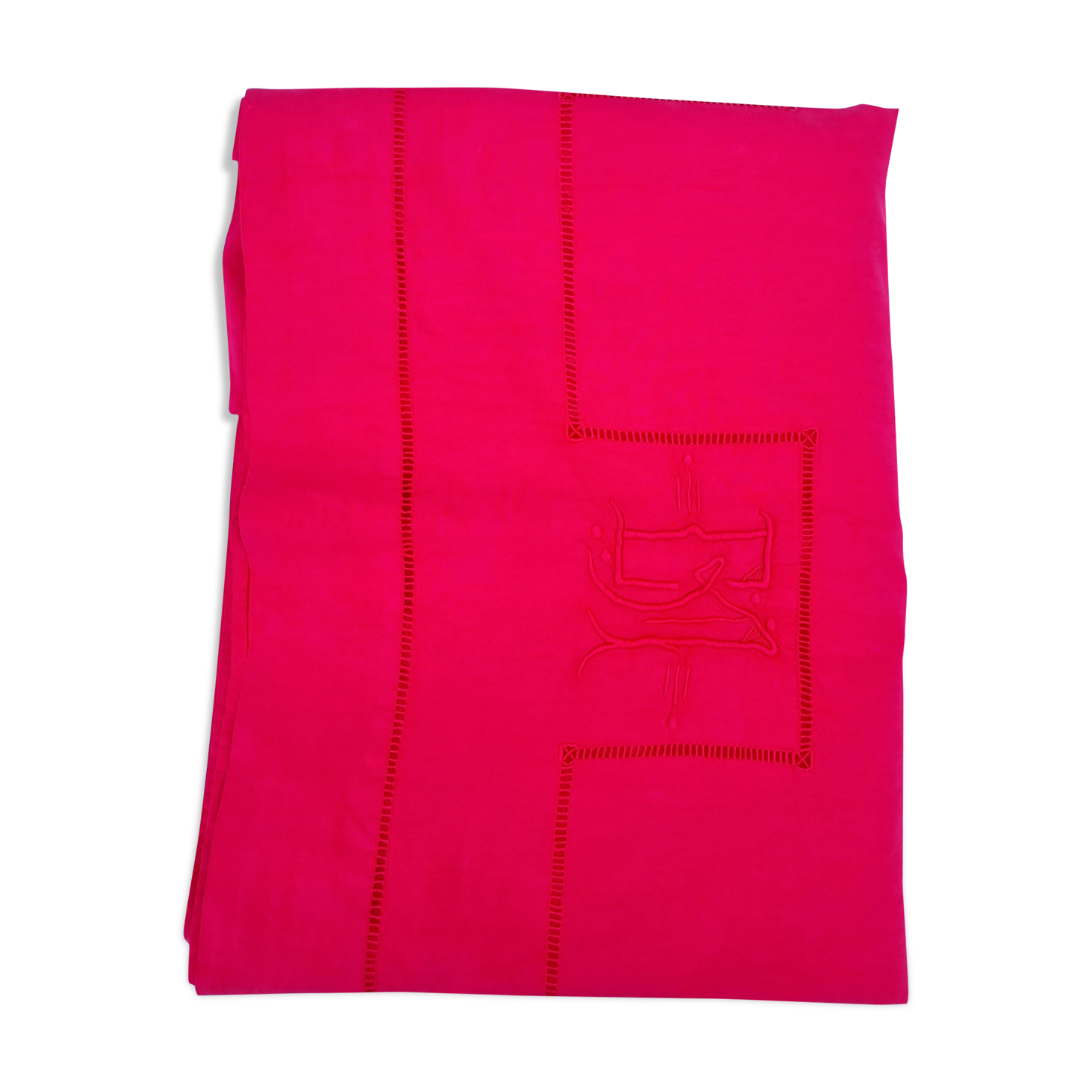 Drap lin rouge cerise
