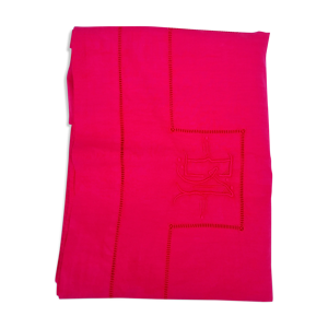 Drap lin rouge cerise