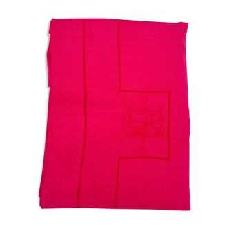 Cherry red linen sheet