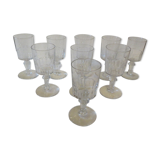 Suite of 11 nineteenth wine glasses