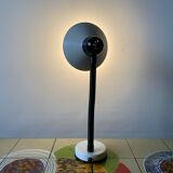 Vintage white and black metal desk lamp