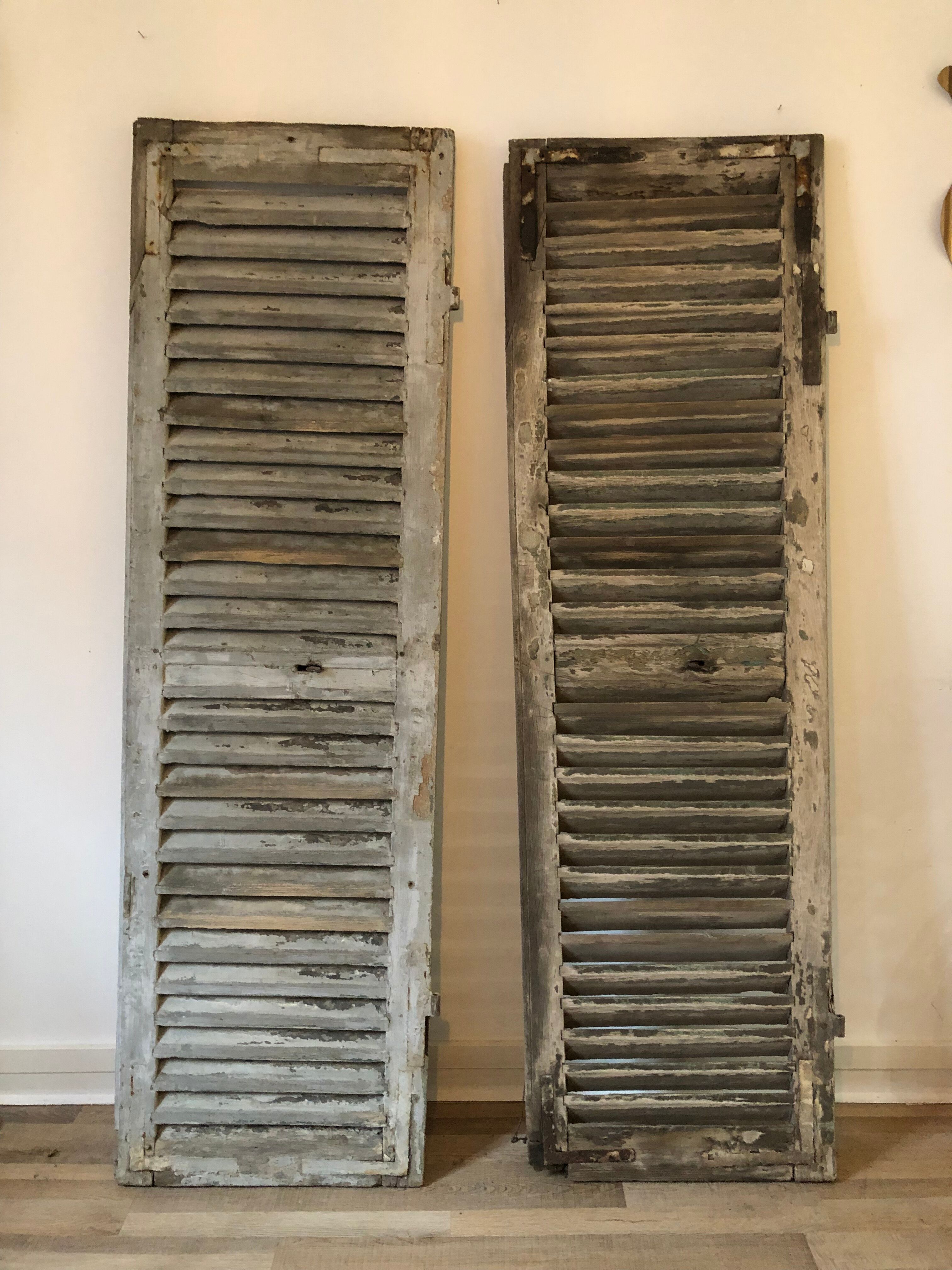 Pair of high louvers