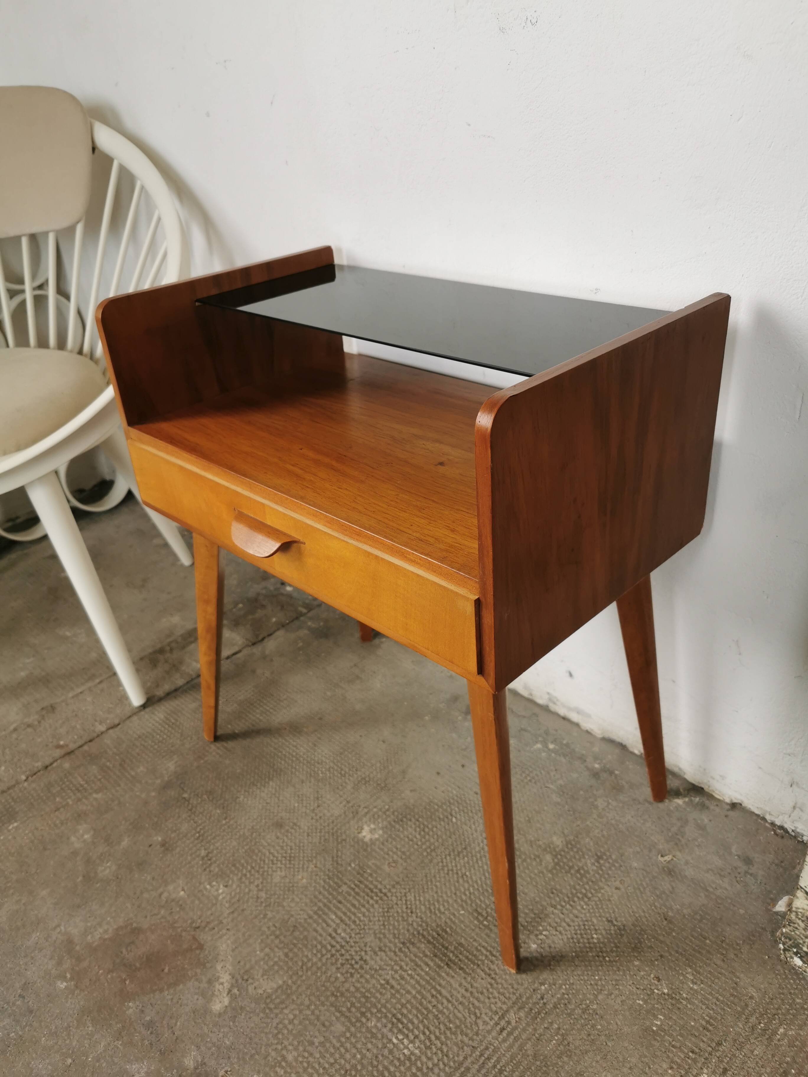 Bedside table, vintage side table 1960