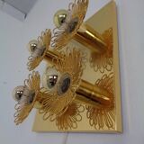 Space Age JBS Brass Sconce by Joseph Brumberg, 1960s