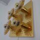 Space Age JBS Brass Sconce by Joseph Brumberg, 1960s