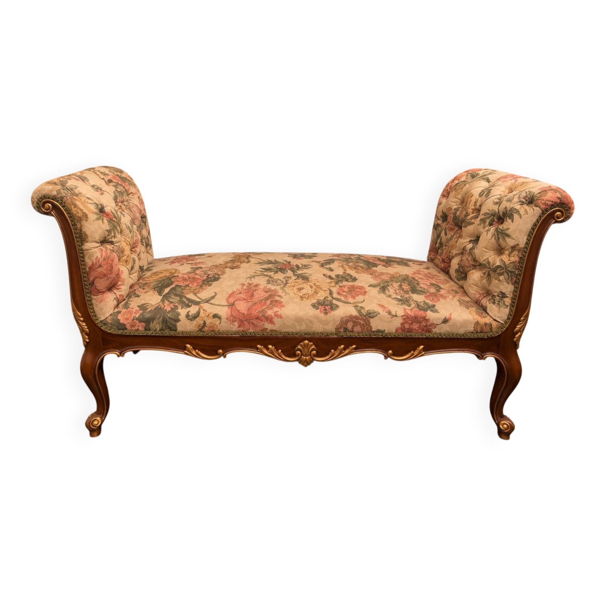 Louis XV style stool in carved wood