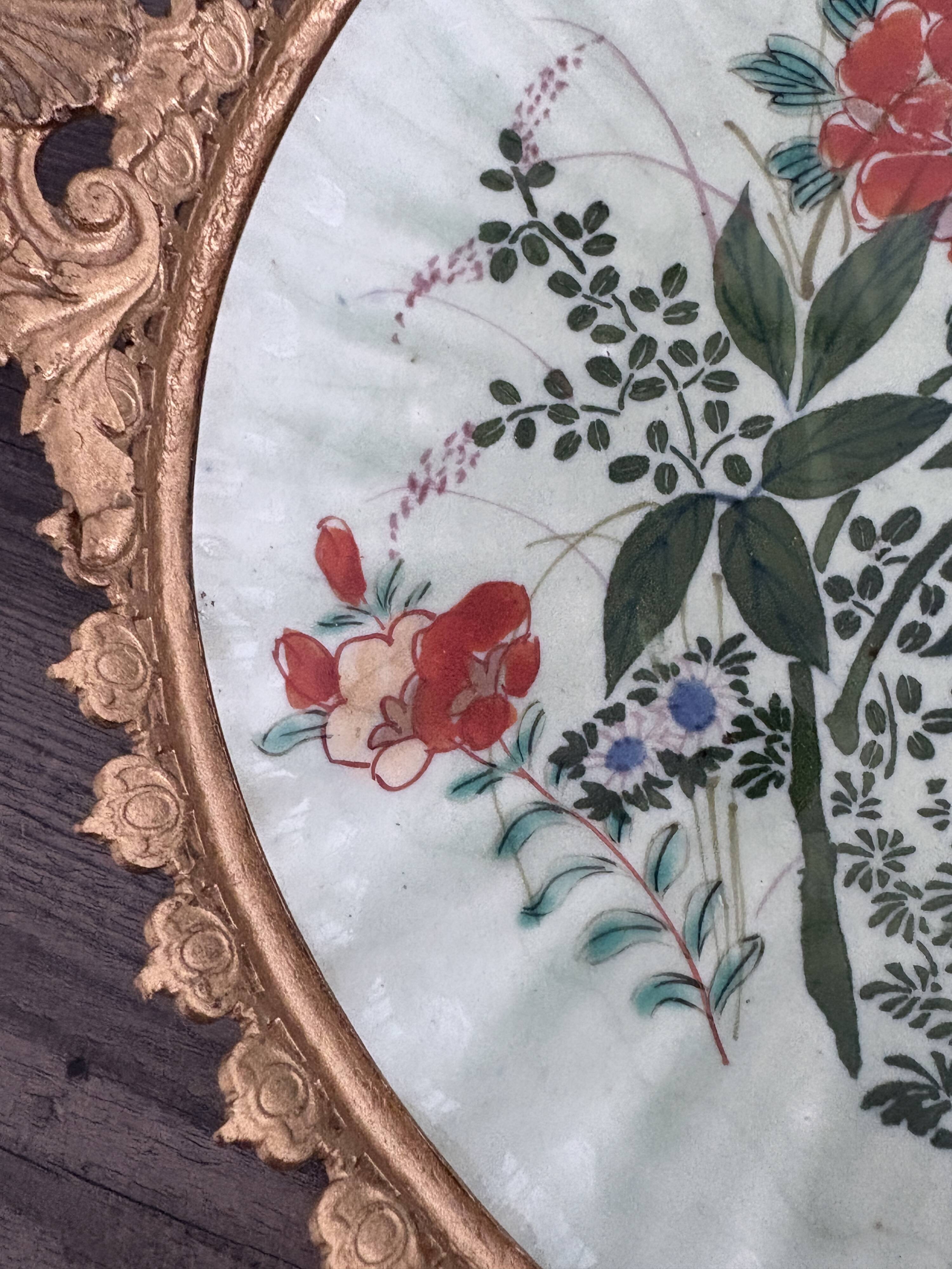 Antique celadon porcelain bowl mounted in gilded bronze, 19th century.