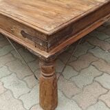 Very large old wooden coffee table