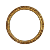 Round frame nineteenth century gilded stucco wood diameter 51 cm foliage 42.8 cm SB