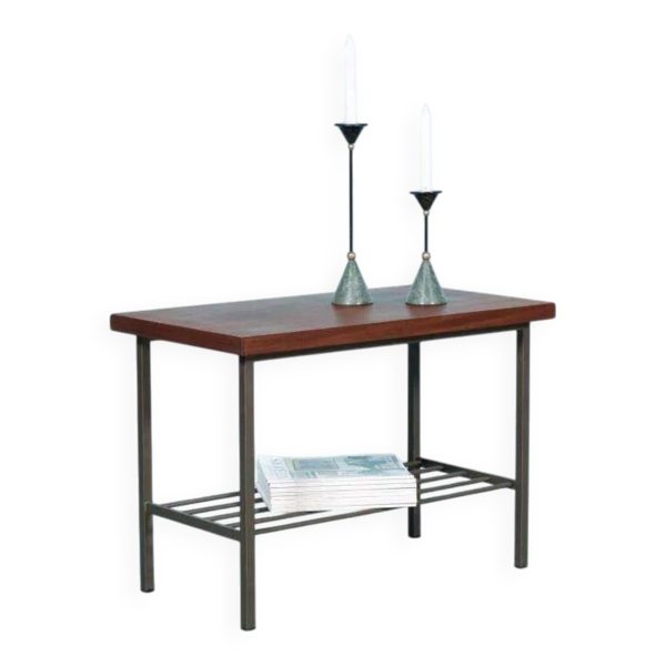 Table d'appoint vintage en teck pour TV/audio, années 60 en teck