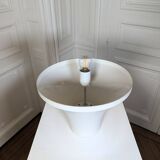 1970s “Mushroom” designer lamp in opaline glass and ABS base.