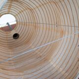 Vintage Paper Ceiling Lamp with E27 Socket, Found in Italy