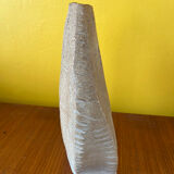 Large scarified brutalist vase in stoneware, La Borne, Francis Arrienon