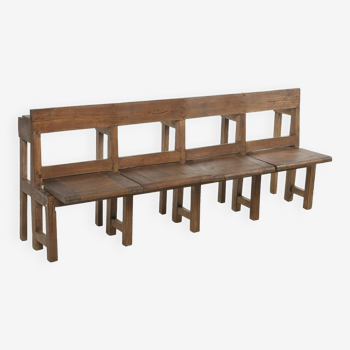 Wooden theatre bench