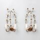 Set of 2 Banci Firenze wall sconces, brass / crystal glass 1950s, Italy.