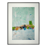 Paysage original méditéranéen peinture abstrait