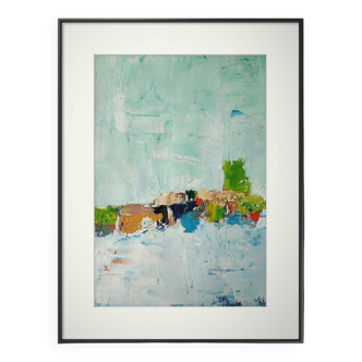 Original Mediterranean landscape abstract painting