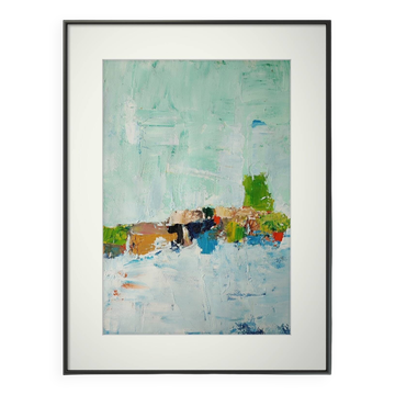 Original Mediterranean landscape abstract painting