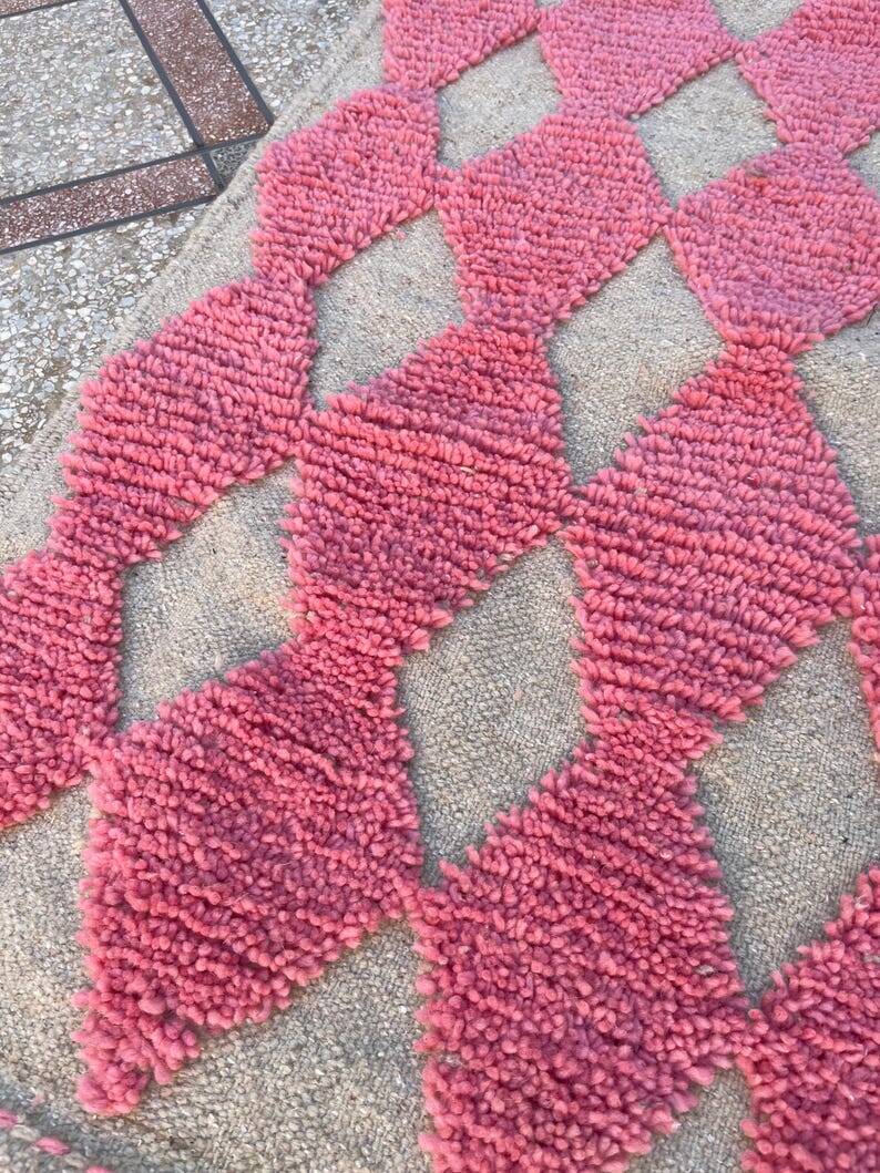 Handmade wool runner rug 400cm x 70cm