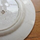 4 polychrome ironstone dessert plates, "Chinese" model, U&C Sarreguemines