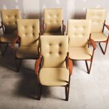 Un ensemble de six fauteuils des années 1960/1970 pour Vamdrup Stolefabrik