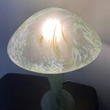 Lampe champignon vintage en pâte de verre