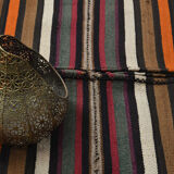 Vintage bath mat - Striped kilim