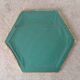 Miroir vintage hexagonale bohème chic en bois doré