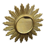 Sun mirror in gilded wood circa 1970