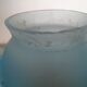 Abat jour verre bleu, forme  fleur