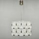 1970s Kamenicky Senov Czech Crystal Glass and Chrome Pendant Light