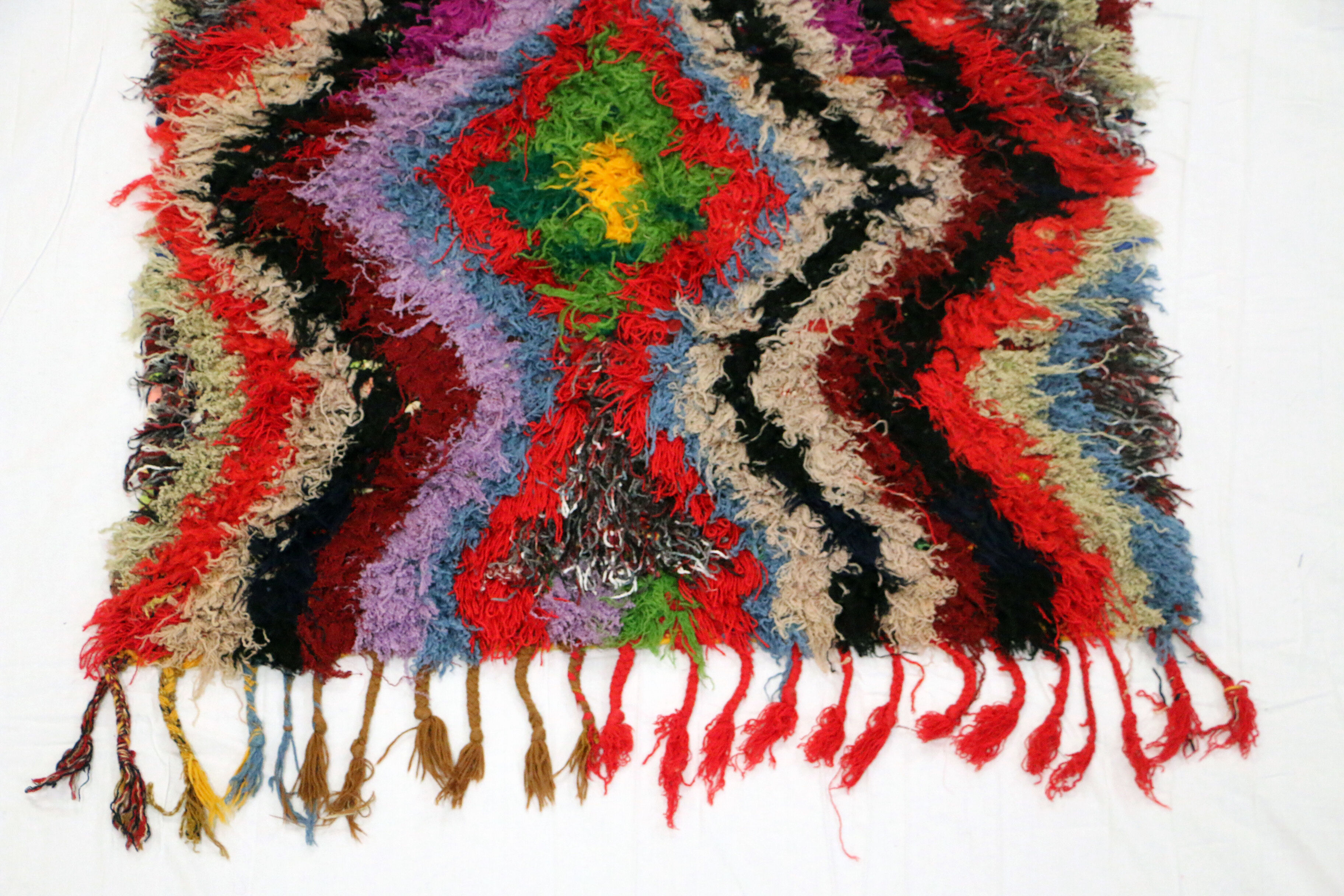 Rug in knots runner corridor Boucharouit - 90x230cm