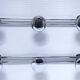 Two vintage chrome metal coat racks
