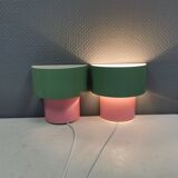 A set of refurbished retro wall lamps from IKEA from the 1980s-90s.