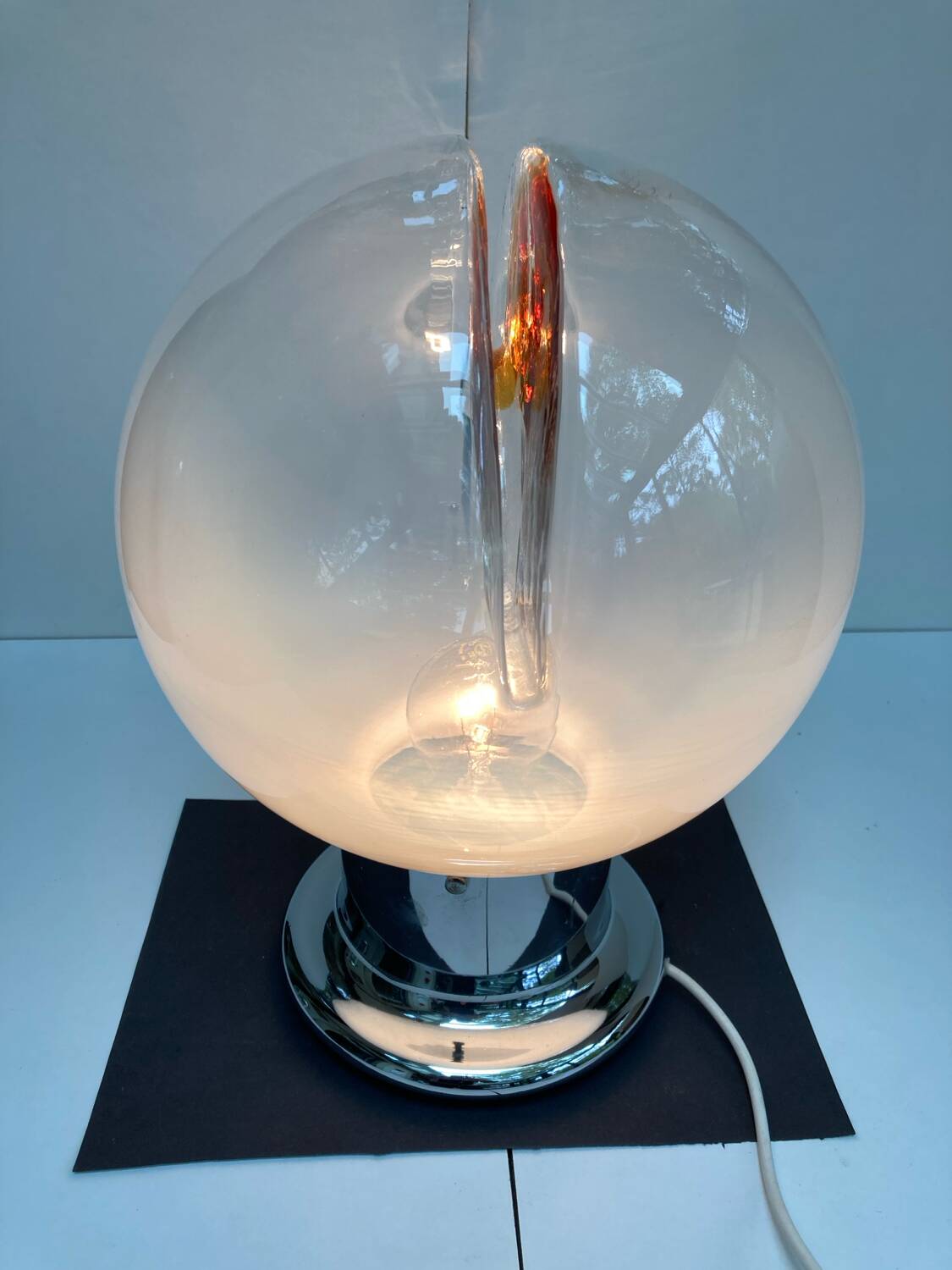 Italian table lamp in the style of vintage carlo nasson or toni zucchier