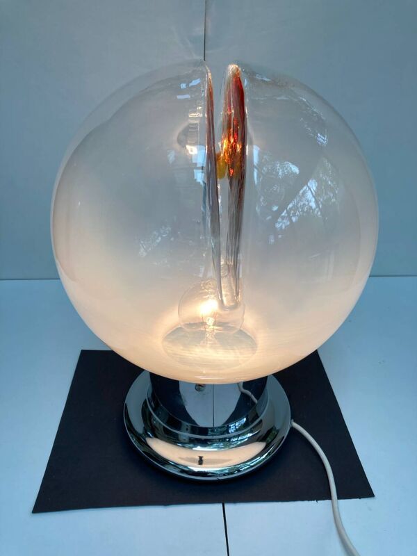 Lampe à poser italienne esprit carlo nasson ou toni zuccheri vintage