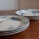 6 flat plates Sarreguemines Utzschneider & Cie model Royat