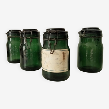 Set of 4 old Noga jars from the 30s/40s