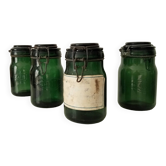 Set of 4 old Noga jars from the 30s/40s