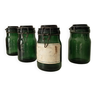 Set of 4 old Noga jars from the 30s/40s