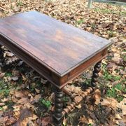 Louis XIII twisted farm table / Turned wooden desk