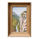 Oil on panel signed, mountain landscape.